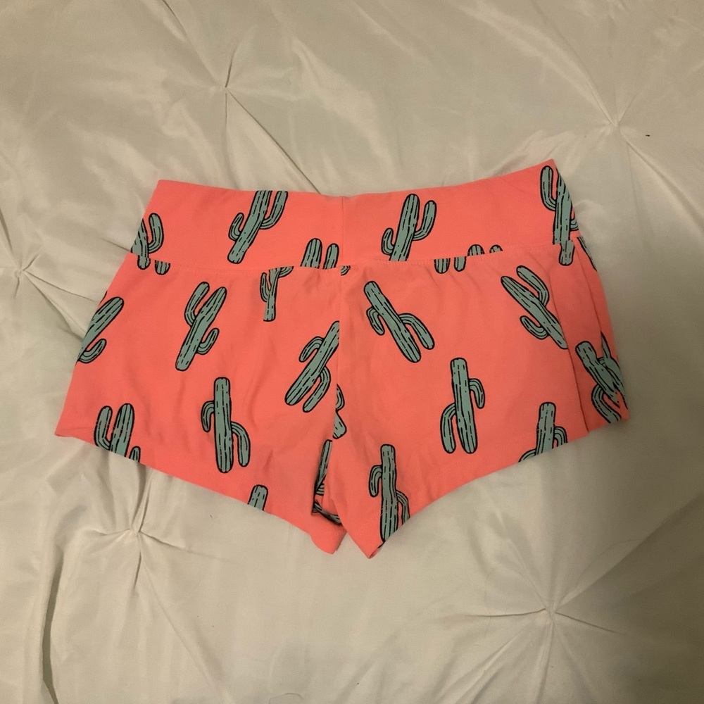 pink and green cactus shorts